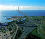 East-bridge seen from Sjaelland